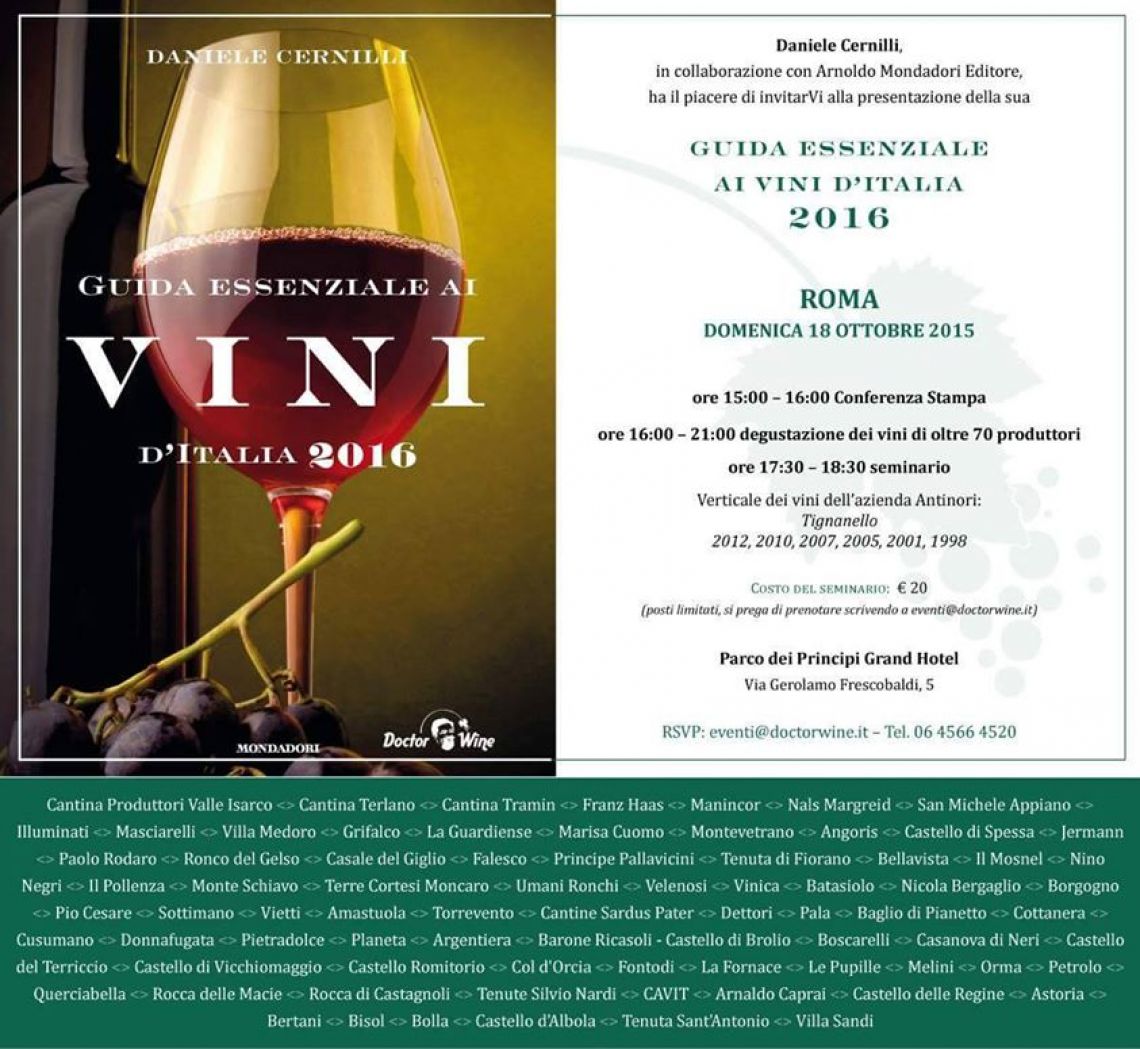 Presentazione Guida Essenziale ai Vini d'Italia 2016
