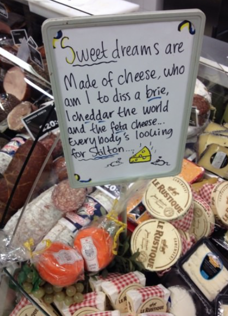 Sweet dreams are made of cheese...