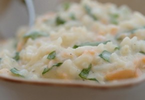 Risotto salmone affumicato e rucola