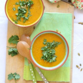 Zuppa di carote e coriandolo