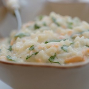 Risotto salmone affumicato e rucola