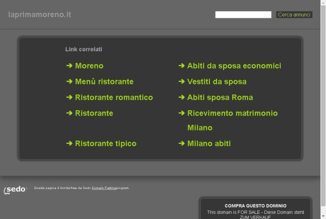 La Prima dal 1979 Moreno