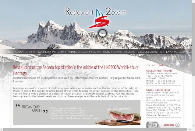 Seceda Ristorante a Monte Funivia