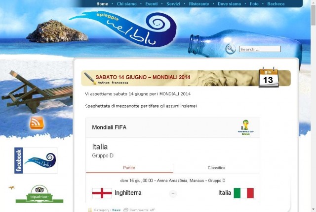 Bagni spiaggia nel blu