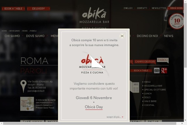 Obika Mozzarella Bar, Parioli