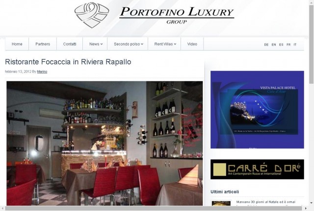Ristorante focacceria focaccia in riviera