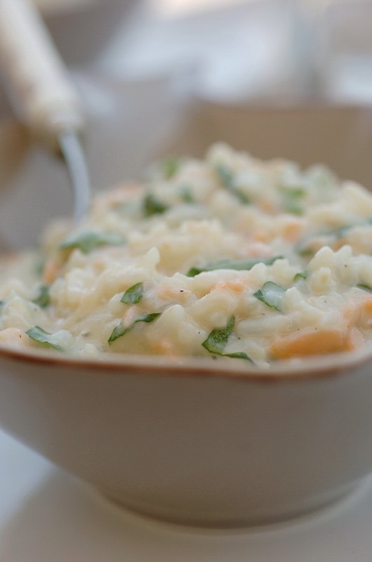 Risotto al salmone affumicato e rucola