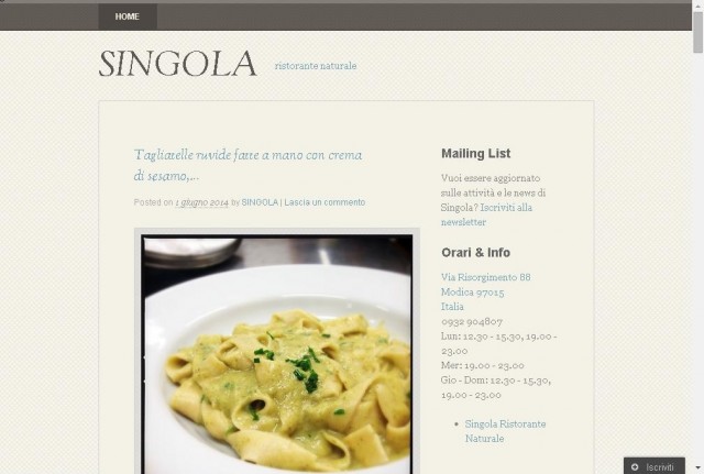 Singola Ristorante Naturale