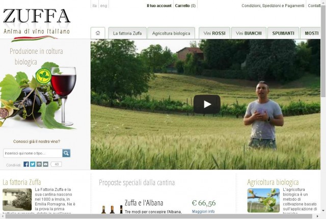 Enoteca dell'azienda vitivinicola biologica Zuffa