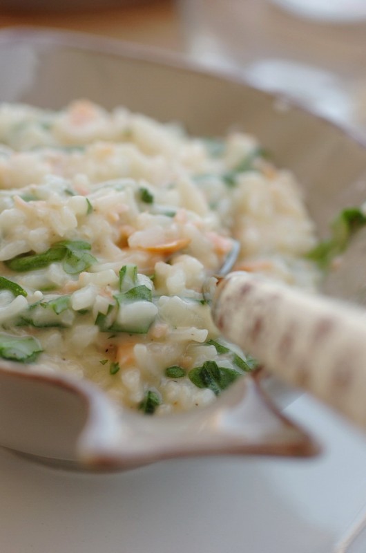 Risotto salmone affumicato e rucola