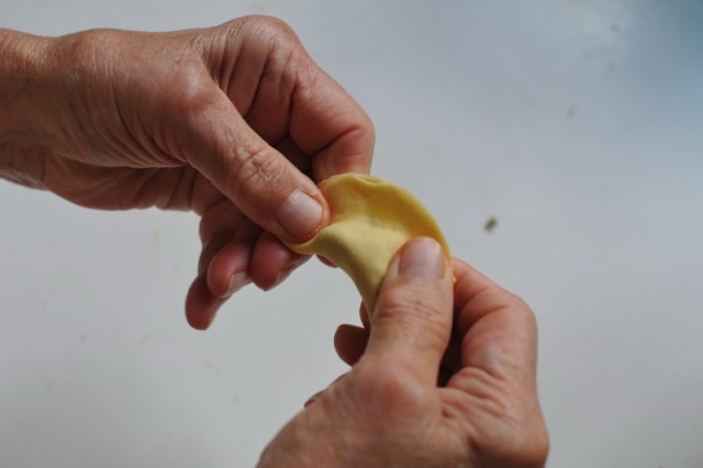 Ripiegatura del disco di pasta