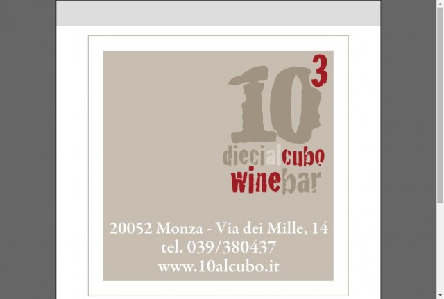 Dieci al Cubo wine bar
