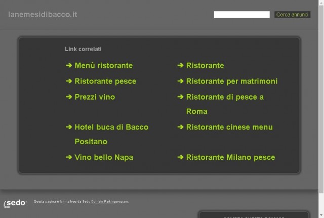 La Nemesi di Bacco