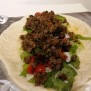 Maiale insieme alle verdure nel kebab